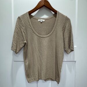 Wishlist Knit Short Sleeve Taupe Size M
